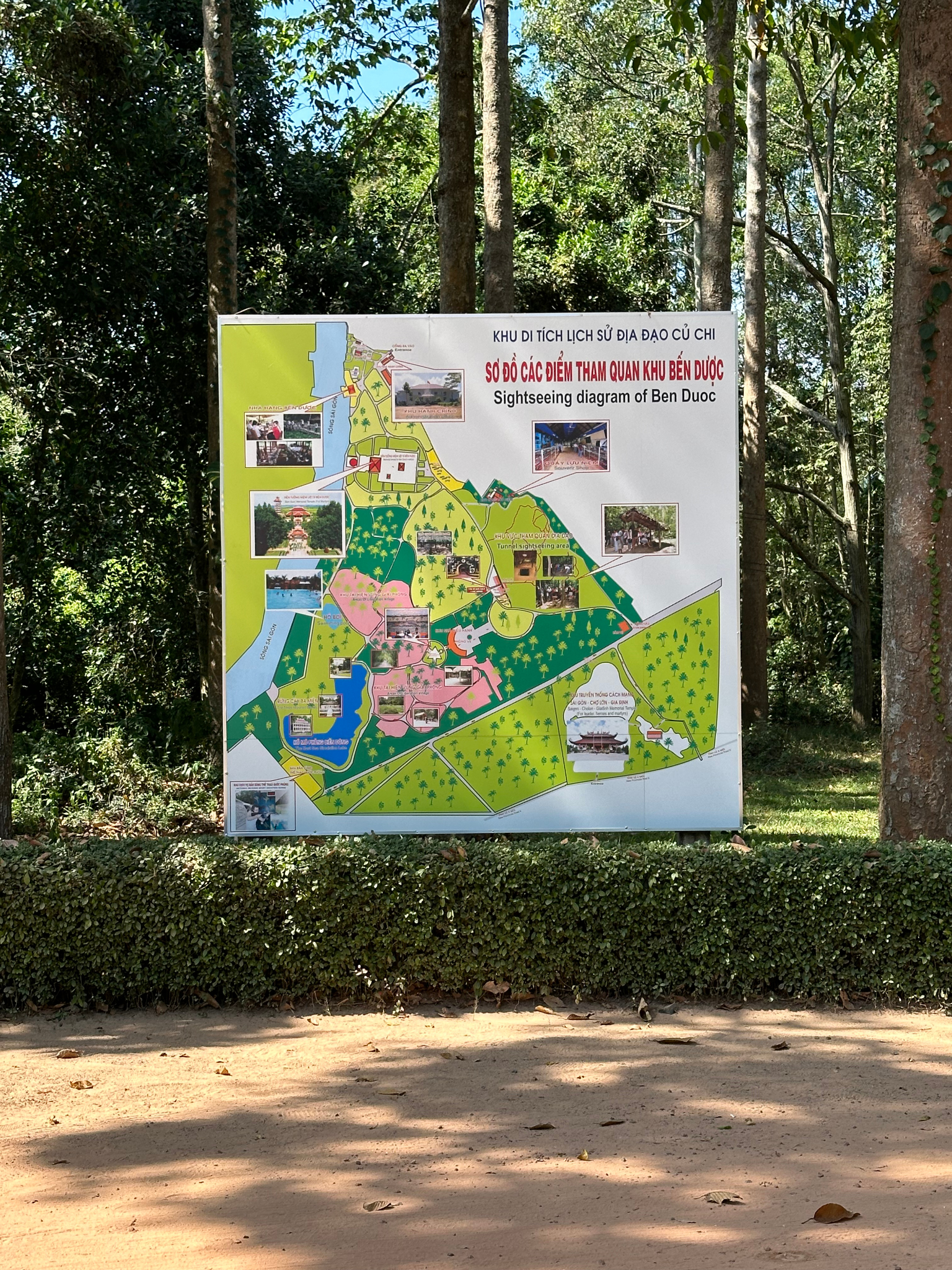 Túneles de Cu Chi Mapa de los túneles de Cu Chi (Ben Duoc)
