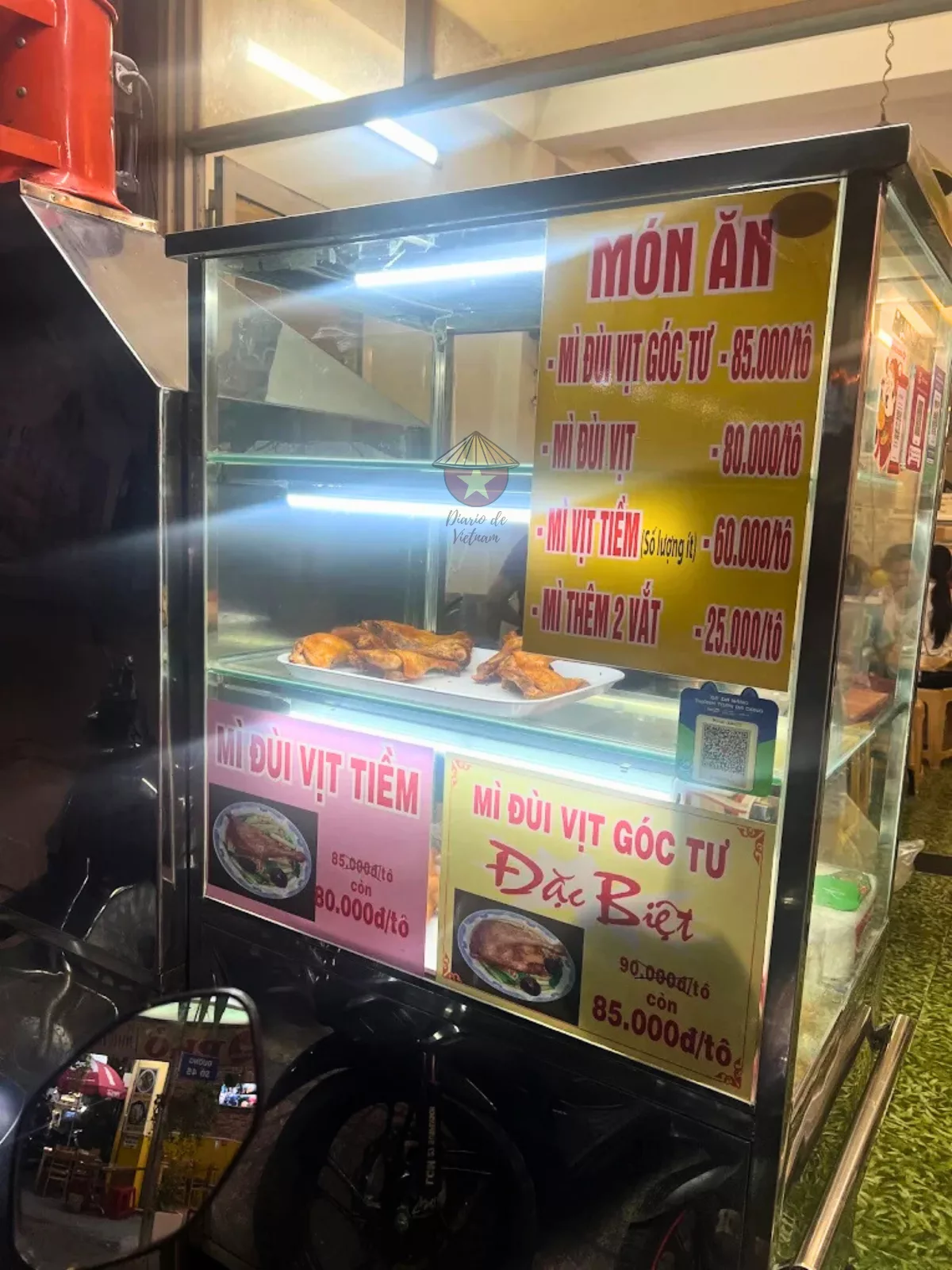 Carta del restaurante con los precios