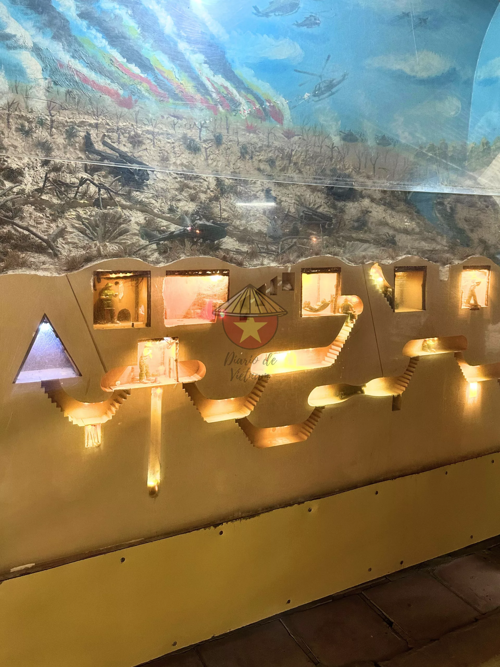 maqueta explicativa del sistema de túneles de cu chi