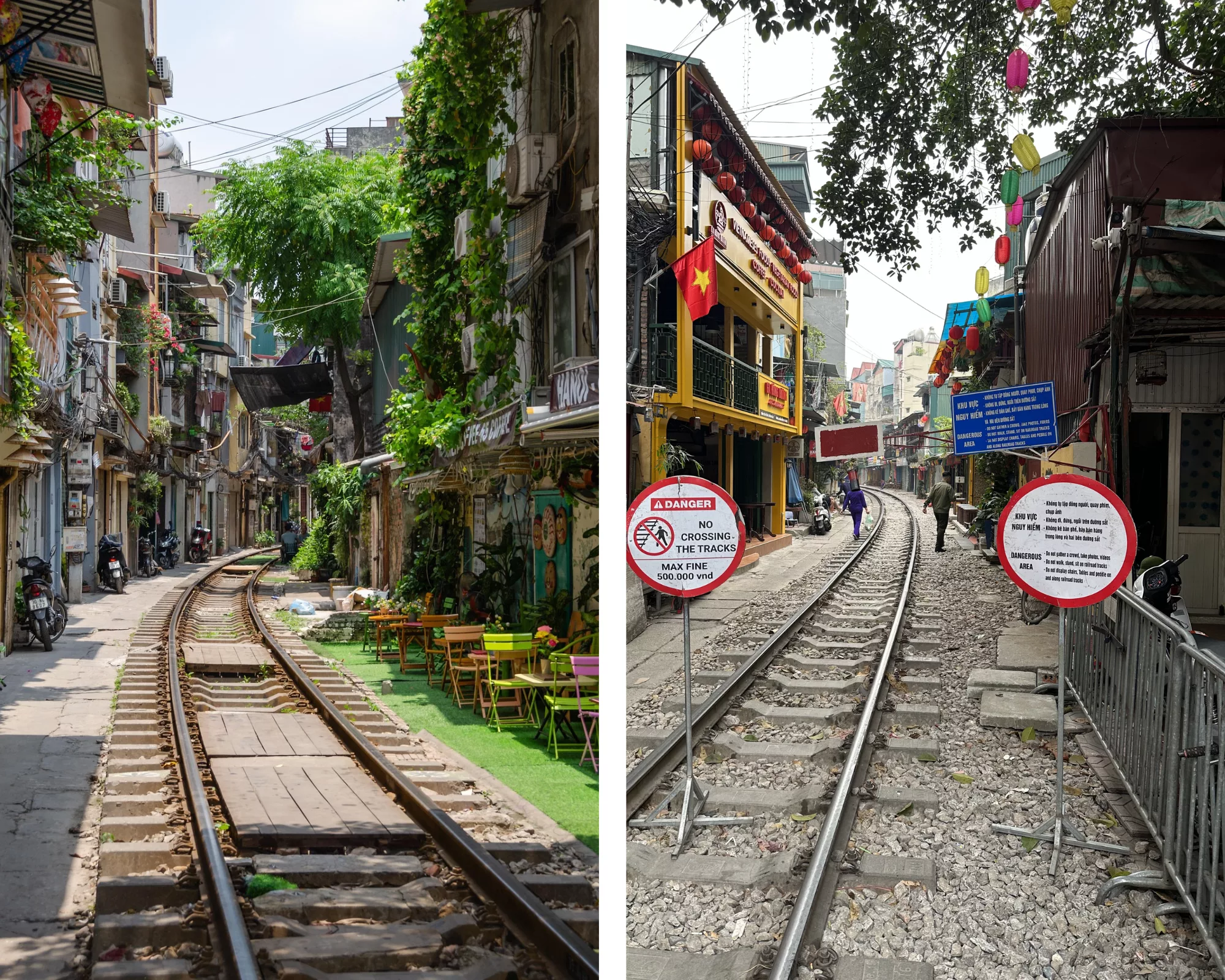 Vías del tren de Hanoi